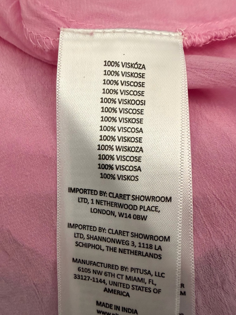 Pitusa Pink Maxi Dress with Teal-Green Trim - Picture 6 of 10